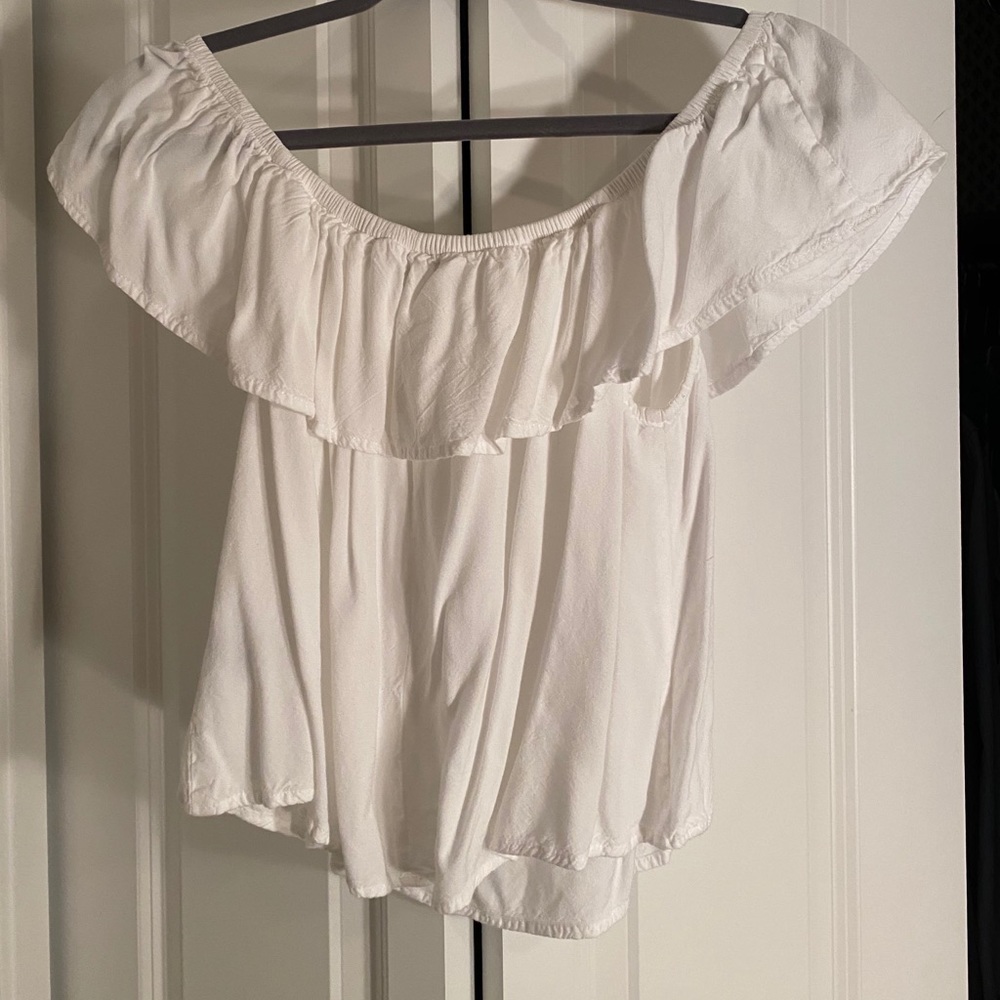White off the shoulder shirt